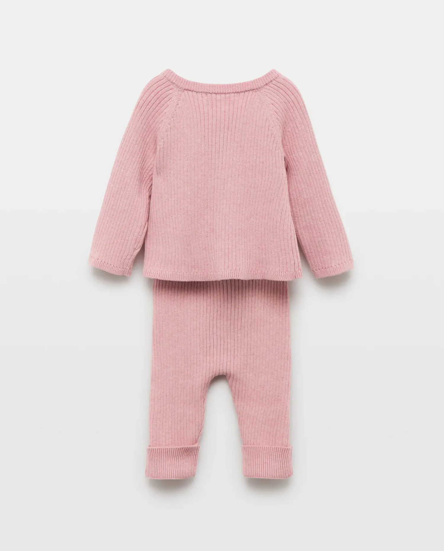 Комплект из 2-х предметов: трикотажная кофта для малыша Baby El Corte Inglés, розовый — фото 2