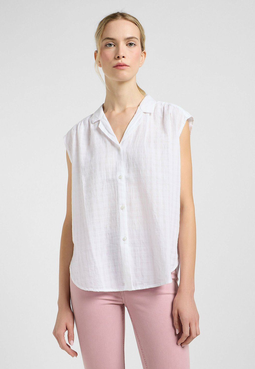 

Блузка на пуговицах CAP SLEEVE - REGULAR FIT, белый
