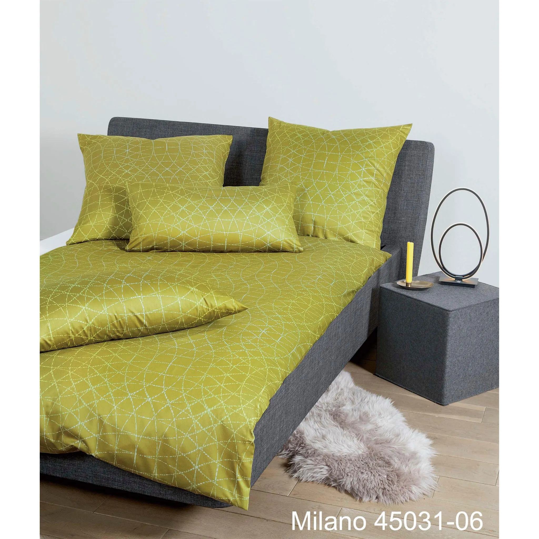 

Постельное белье Janine «MILANO 45031», на молнии, цвет bernsteingrün/aurora