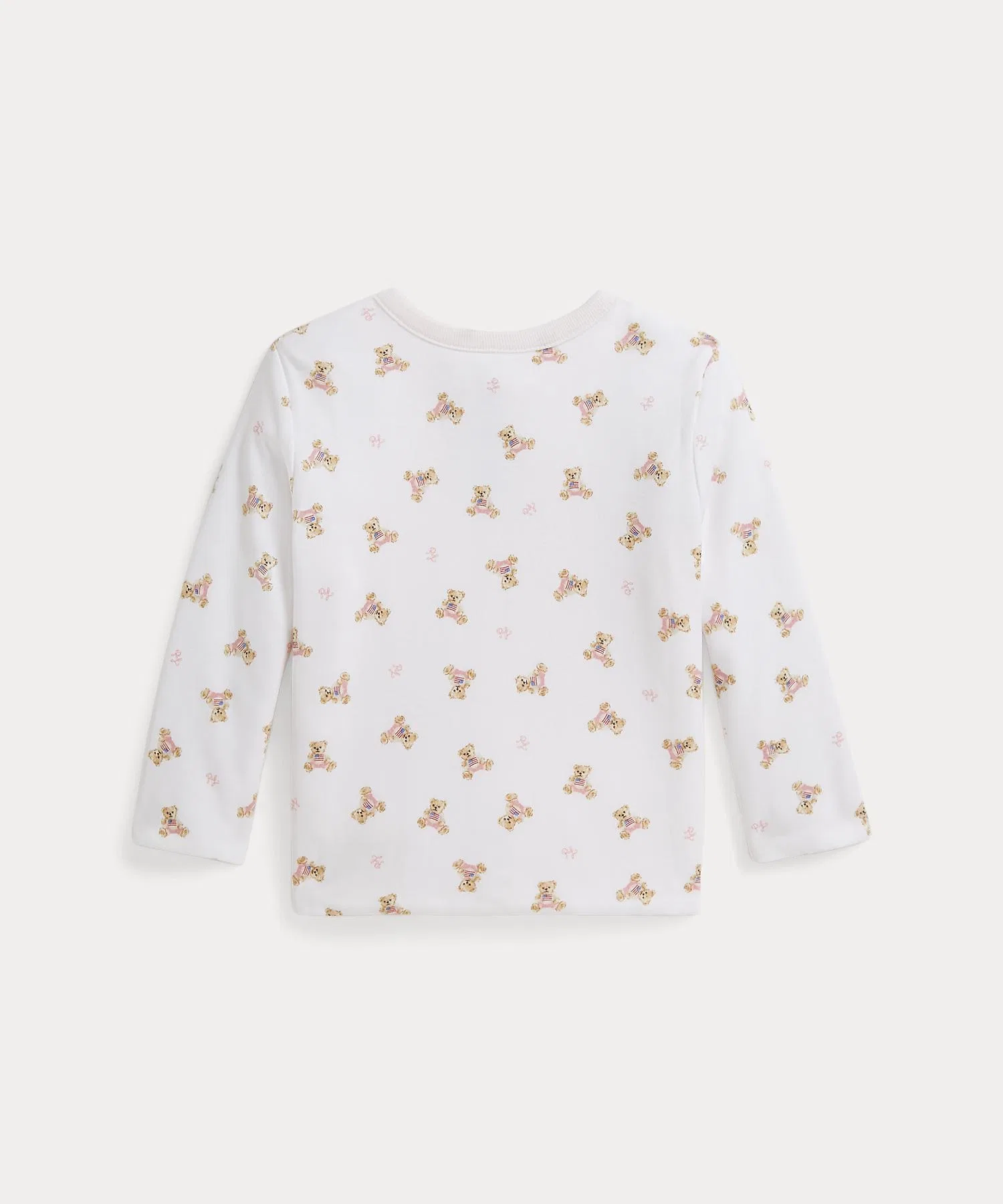 Детская хлопковая двусторонняя куртка с рисунком Polo Ralph Lauren белая — фото 2