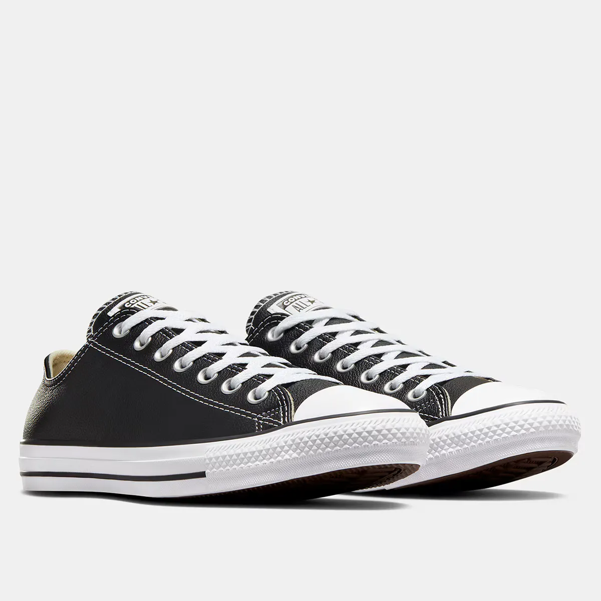 Converse Chuck Taylor All Star Low кожаные унисекс повседневные кеды, черный — фото 3