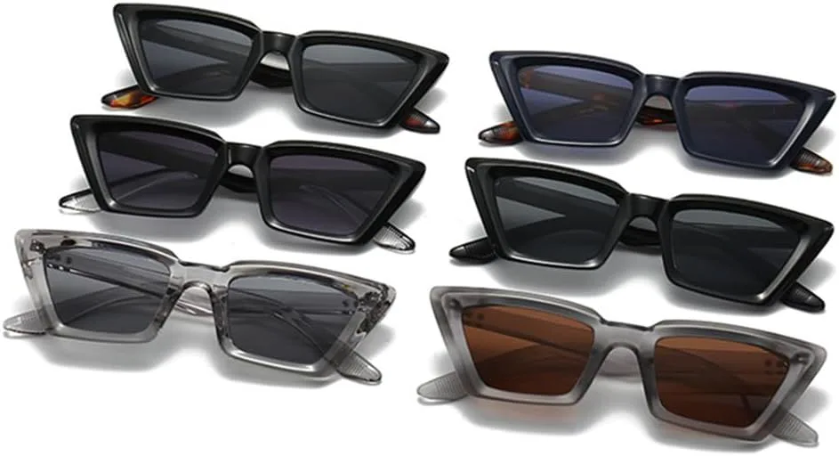 

Солнцезащитные очки UV400 с заклепками, модель «кошачий глаз», для женщин и мужчин, для бега и занятий спортом на открытом воздухе UYPTK, Blue Leopard Blue