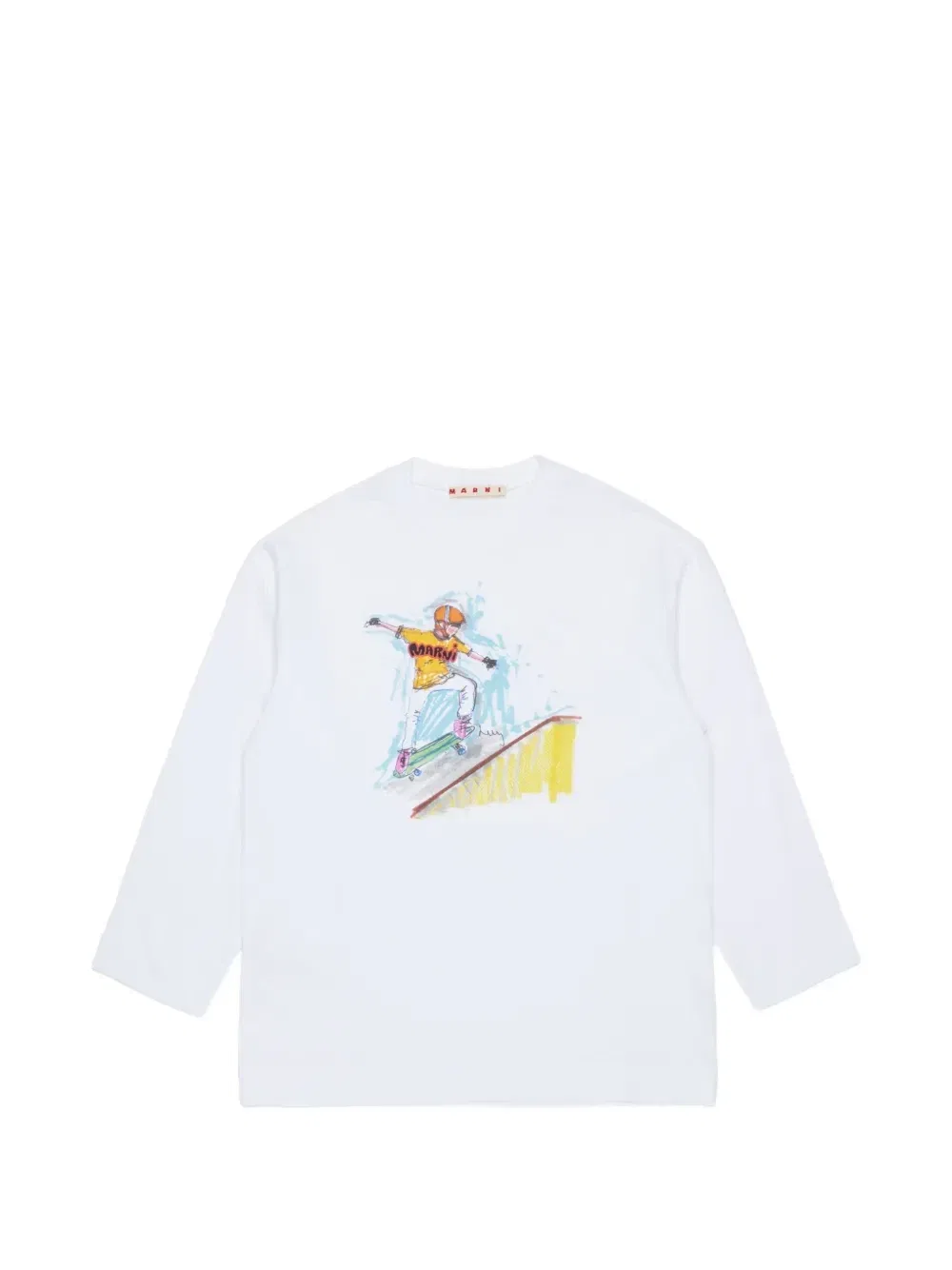 Лонгслив с логотипом Marni Kids, белый