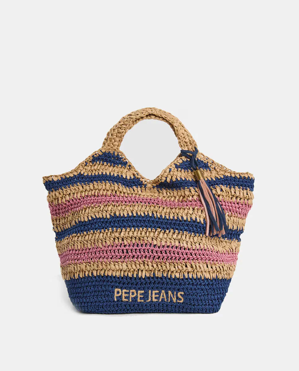 

Сумка-корзина с застежкой на пуговицу Pepe Jeans, темно-синий