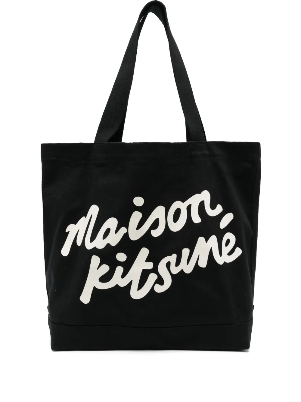

Сумка-тоут с логотипом Maison Kitsuné, черный