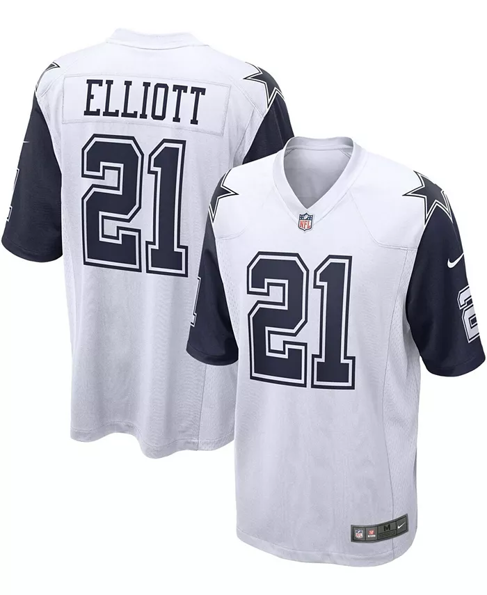 

Мужская альтернативная игровая футболка Ezekiel Elliott Nike, белый