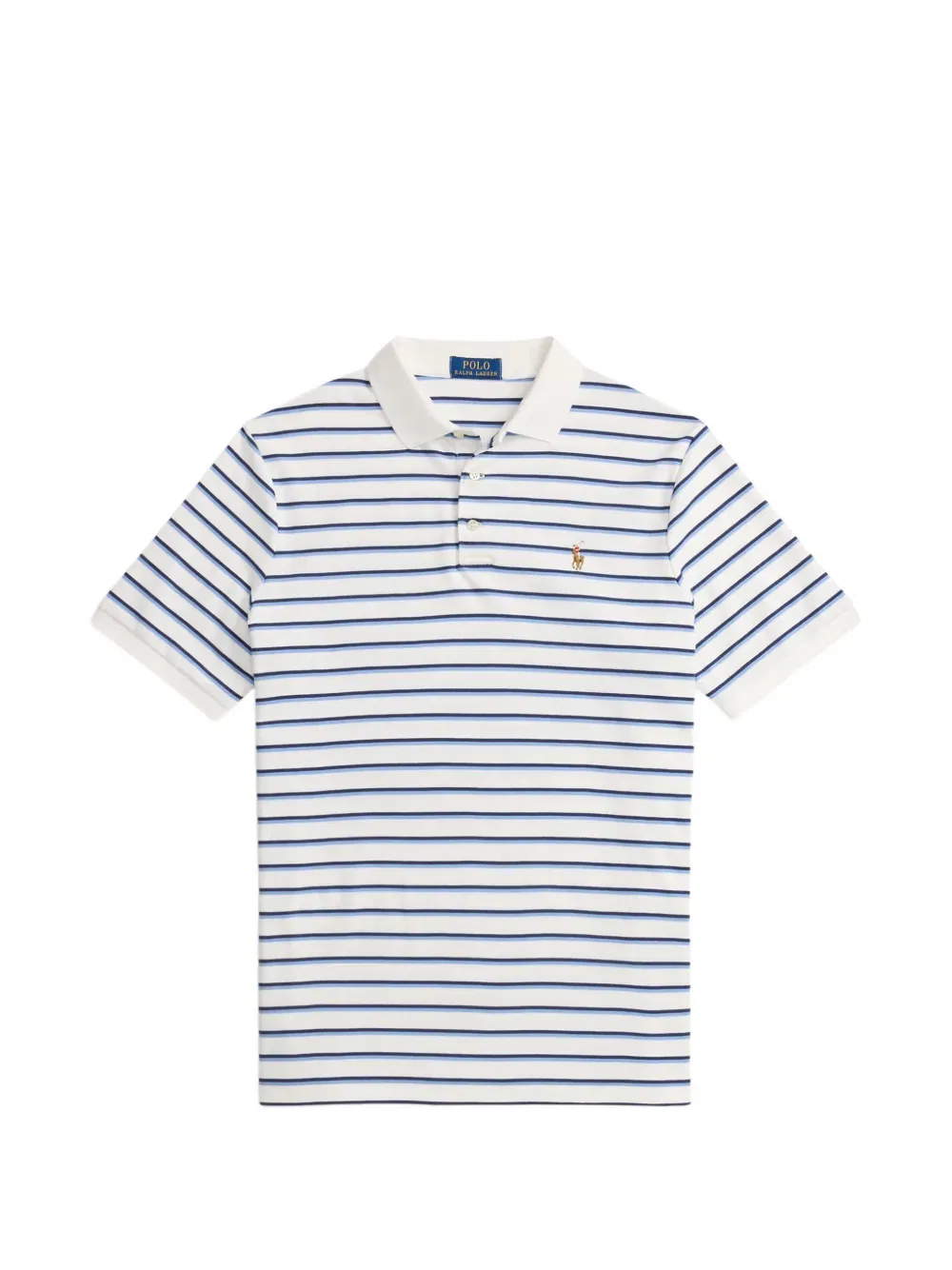 Полосатая рубашка-поло с логотипом Polo Ralph Lauren, белый