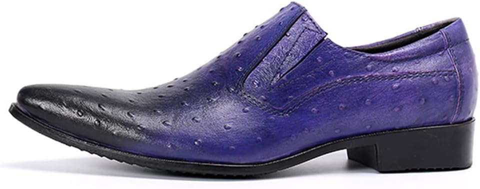 Мокасины Santimon Mens Slip On Loafers- туфли для повседневной и официальной носки из натуральной кожи, удобные, подходящие для вечеринок, путешествий и свадеб, синий — фото 3
