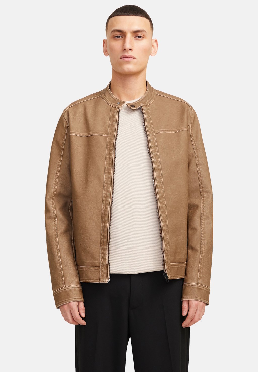 

Куртка из искусственной кожи EWARNER Jack & Jones, бежевый