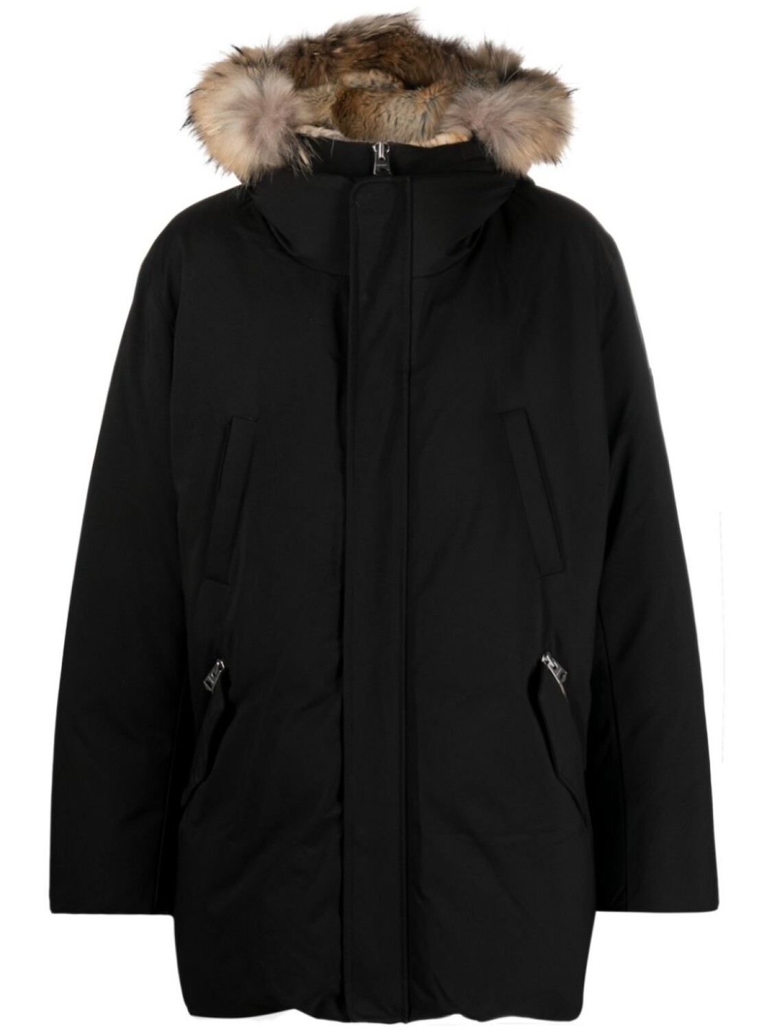

Mackage Edward fur hooded jacket, черный