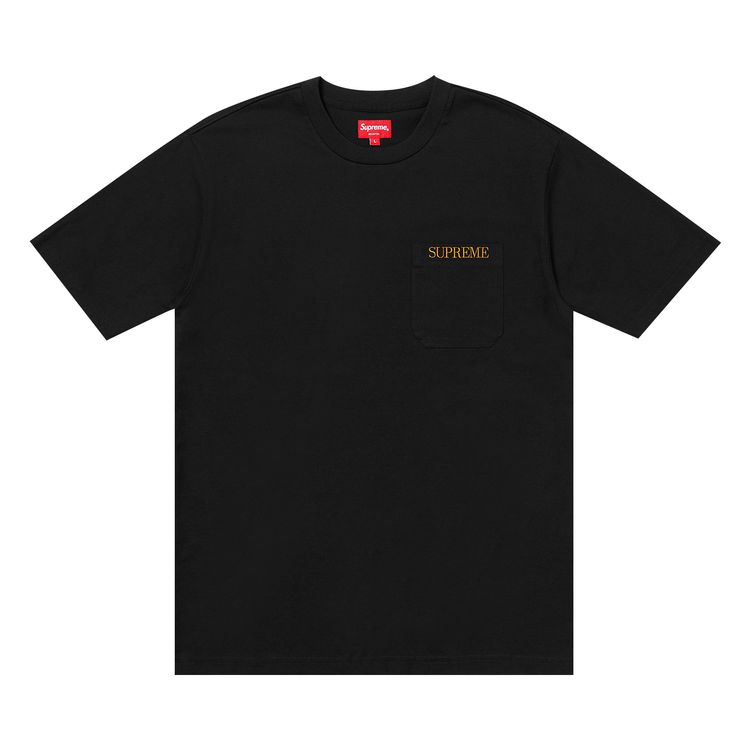 

Футболка Supreme Embroidered Pocket Tee Black, черный