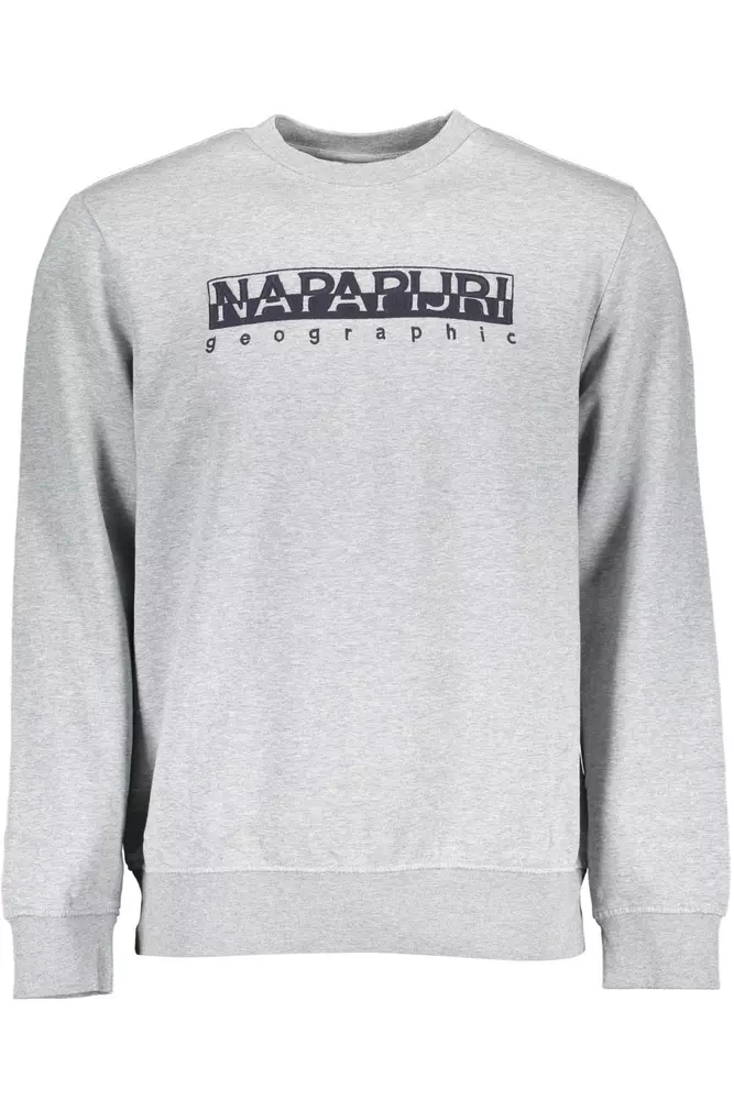 

Серый хлопковый мужской свитер Napapijri