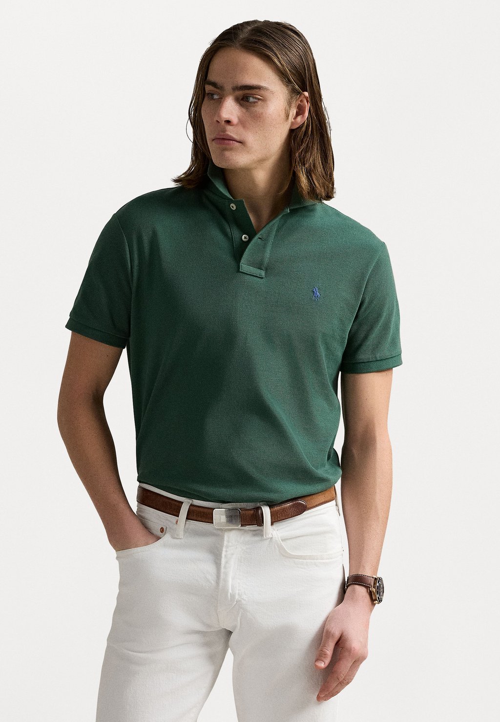 

Рубашка поло SHORT SLEEVE Polo Ralph Lauren, темно-зеленый