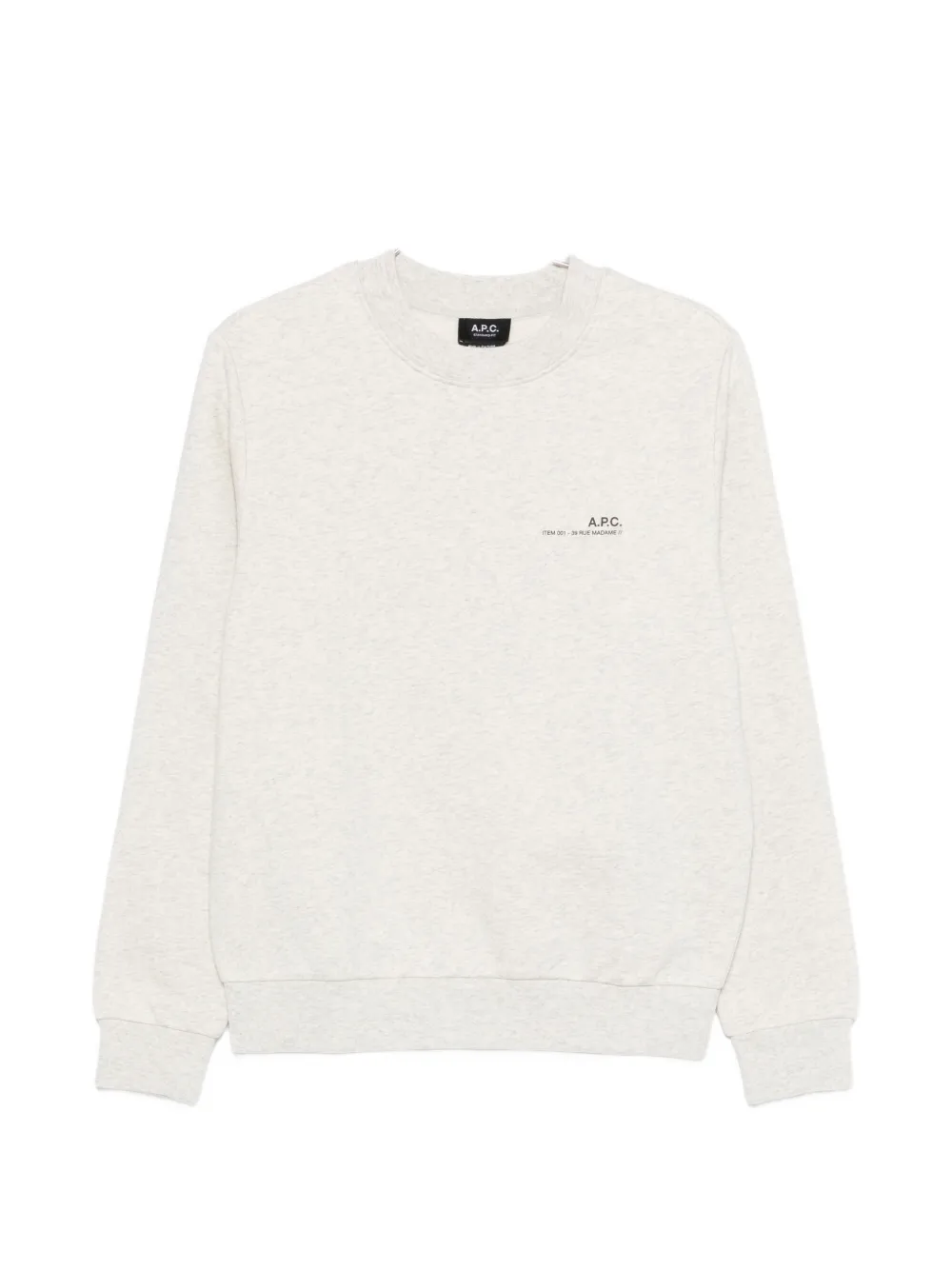 

Свитшот с круглым вырезом A.P.C., бежевый