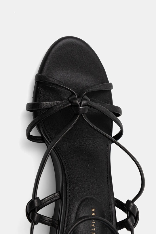 Кожаные сандалии Leather Knots Wedge Sandal Tommy Hilfiger, черный — фото 4