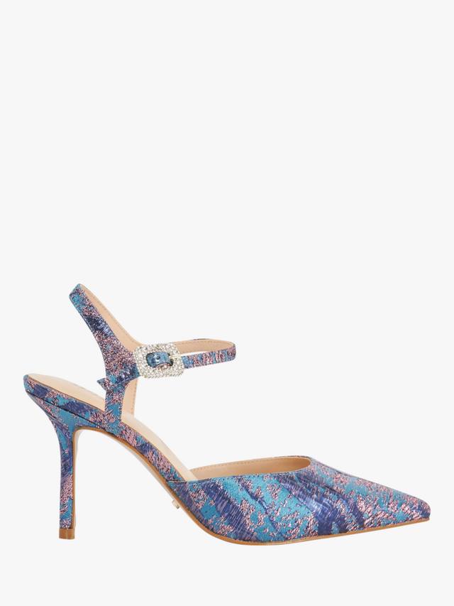 Туфли-лодочки на шпильке с пряжкой Channel Diamante Dune London, Teal