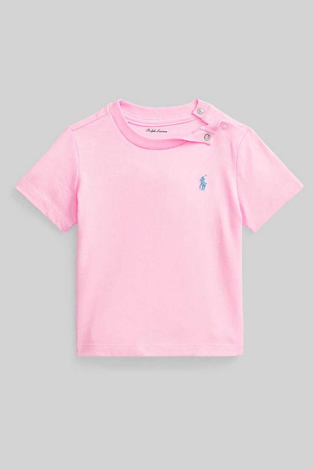 

Детская футболка с хлопковым логотипом Polo Ralph Lauren, розовый