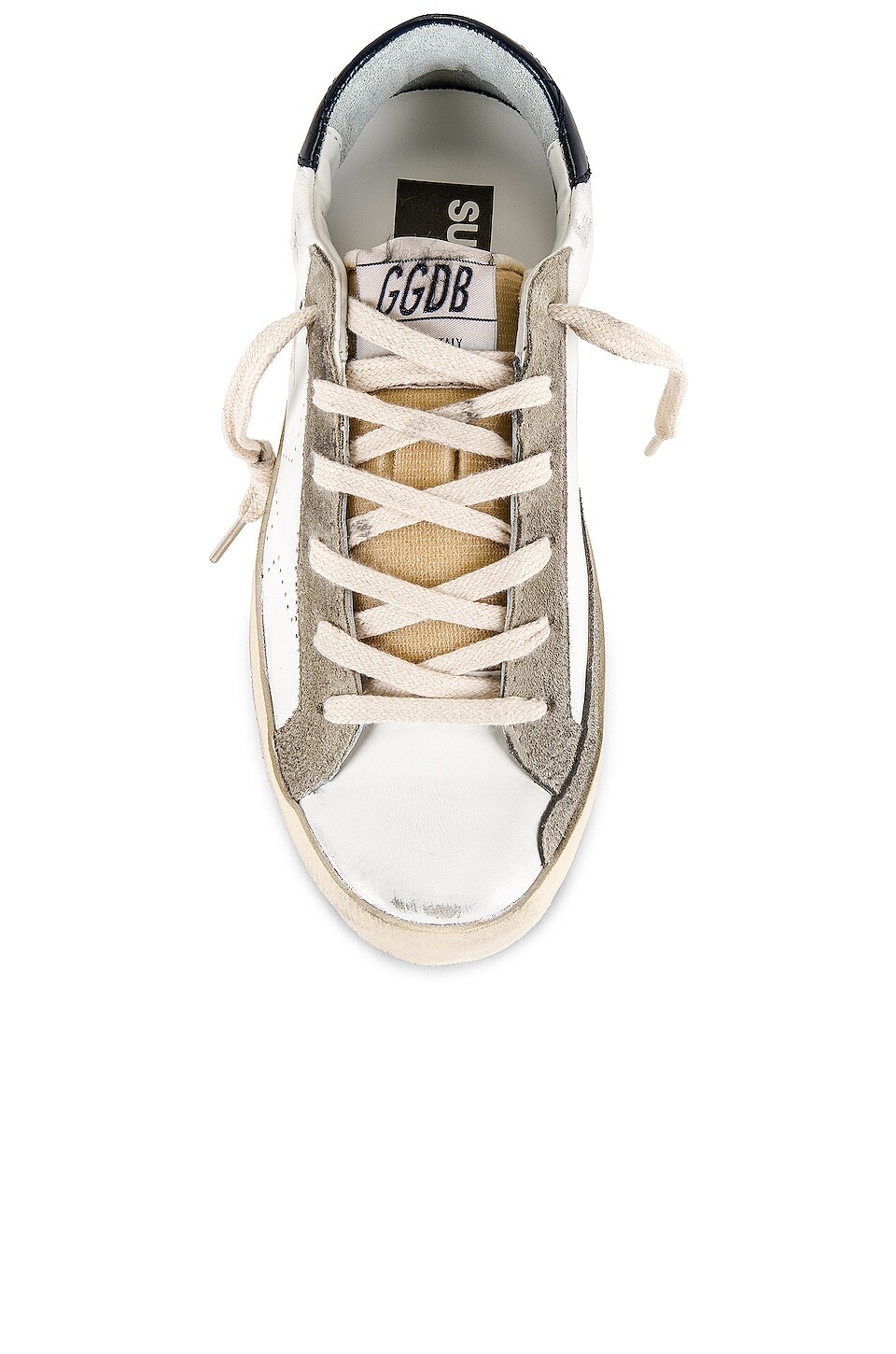 Кроссовки Golden Goose Super-Star, цвет White, Yellow, Taupe, & Night Blue — фото 4