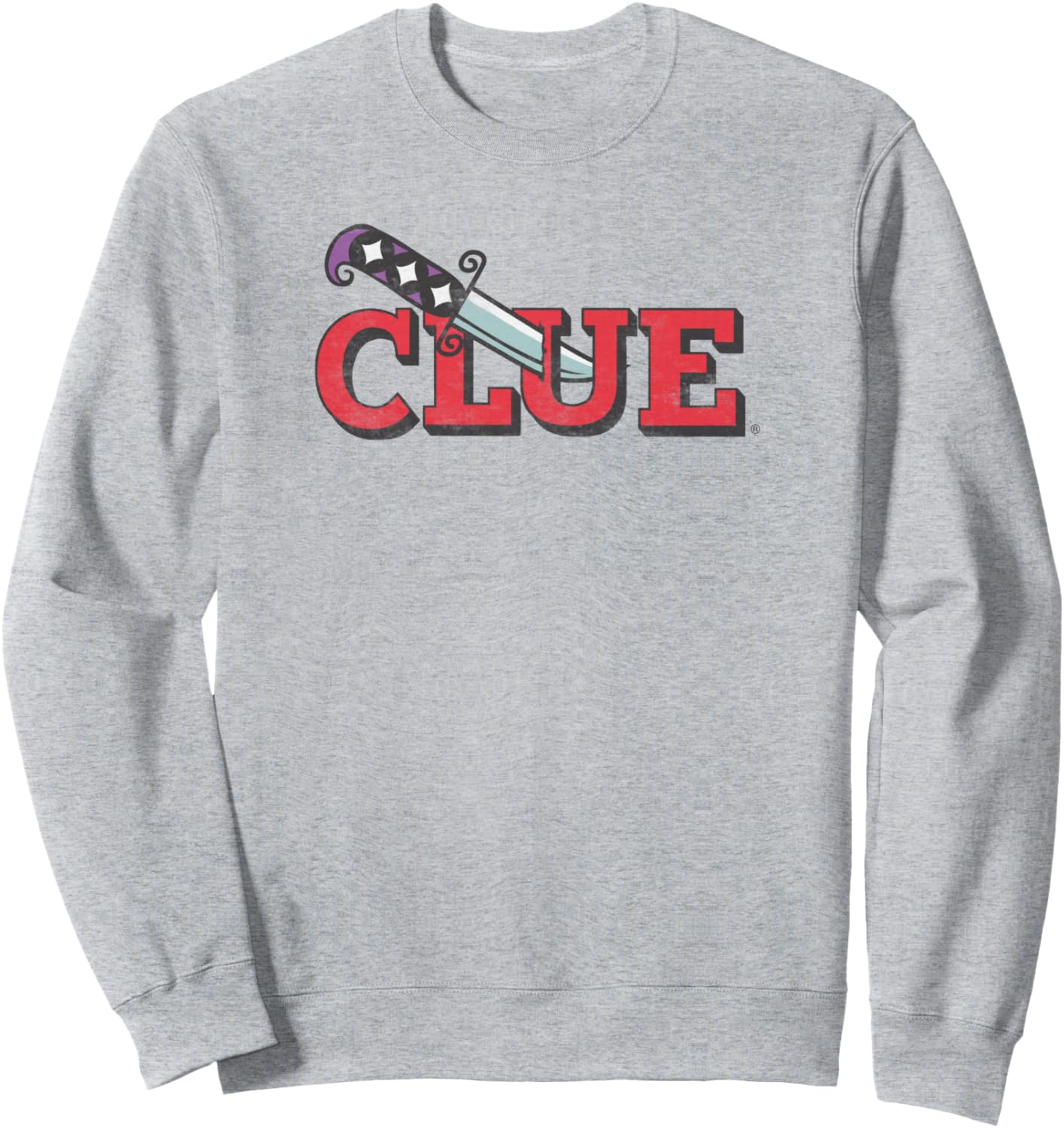 

Футболка с винтажным логотипом Clue Classic и застрявшим ножом, серый