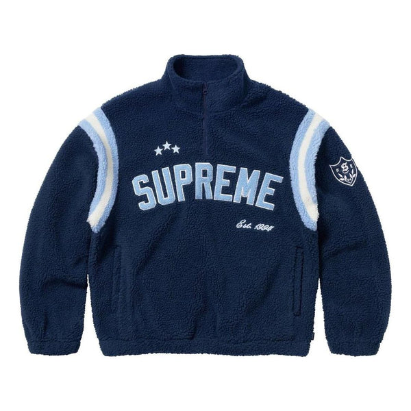 

Куртка fw23 week1 arc half zip fleece pullover jacket 'navy' Supreme, синий