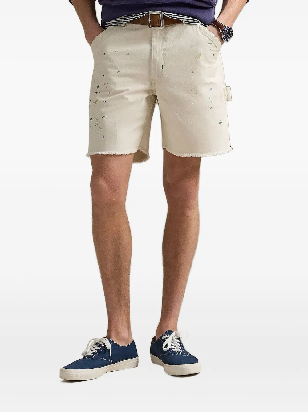 

Шорты с брызгами краски POLO RALPH LAUREN, белый