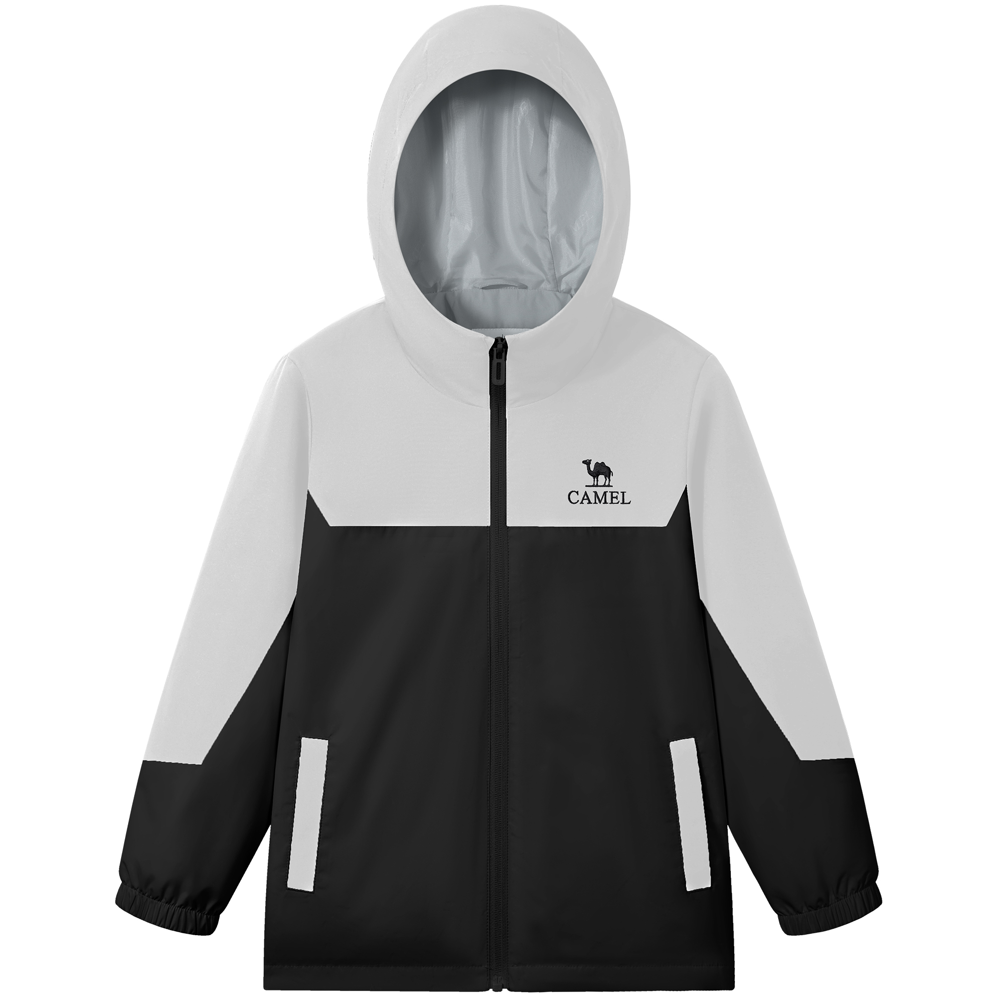 

Детская куртка с капюшоном Moderate CAMEL, glacier серый/phantom черный