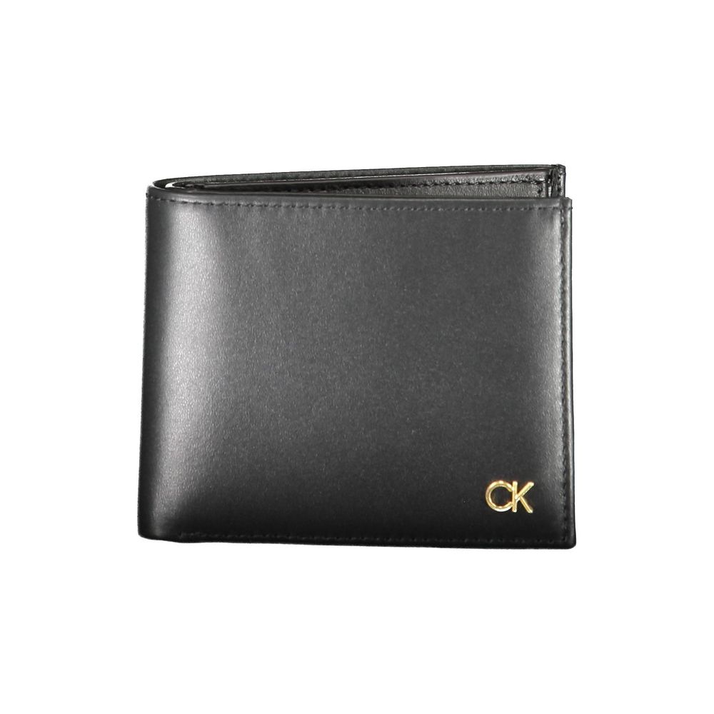 

Черный кожаный мужской кошелек Calvin Klein