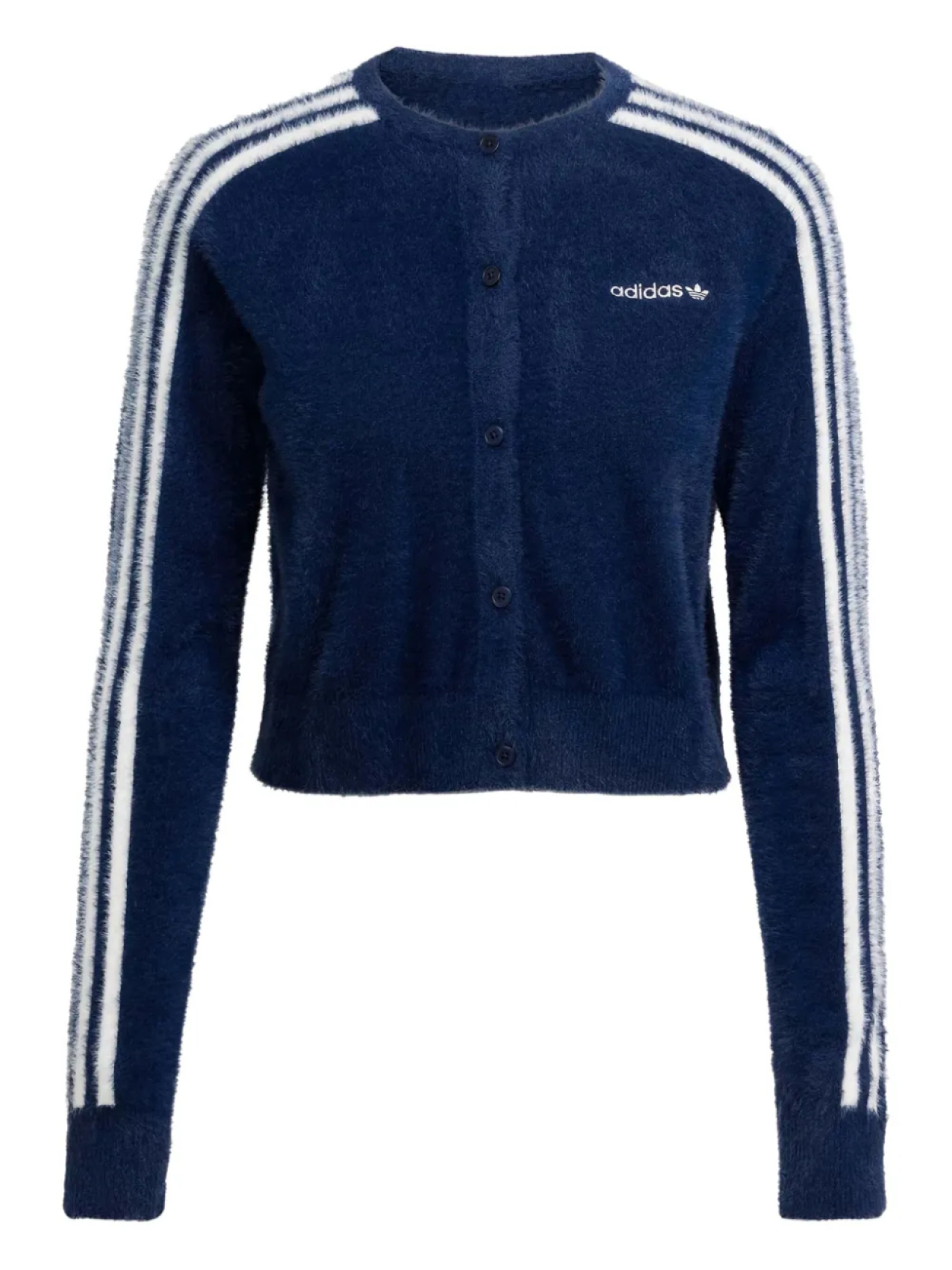 

Укороченный кардиган Adidas с тремя полосками, синий