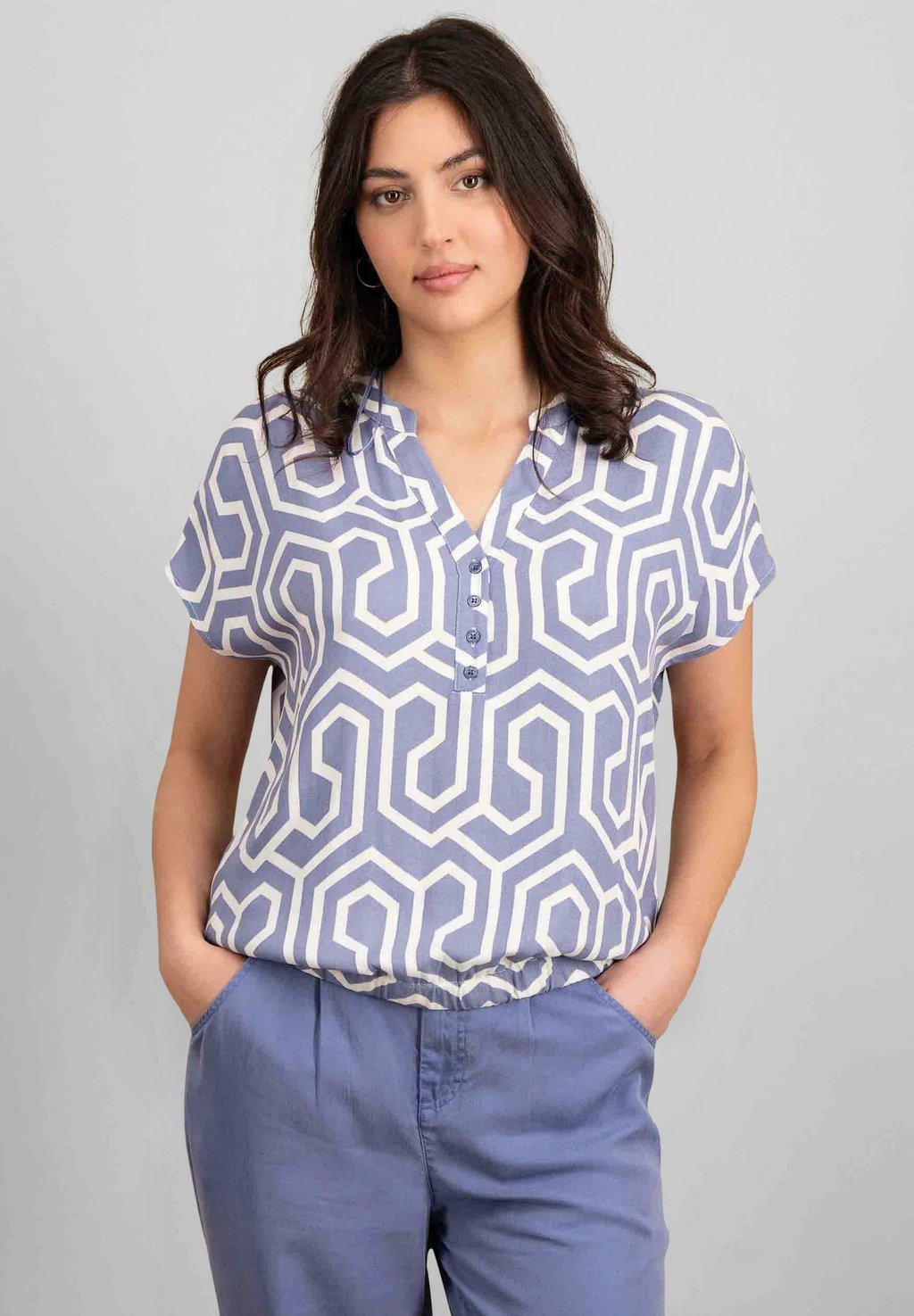

Блуза V-NECK ART DECO Fynch-Hatton, синий