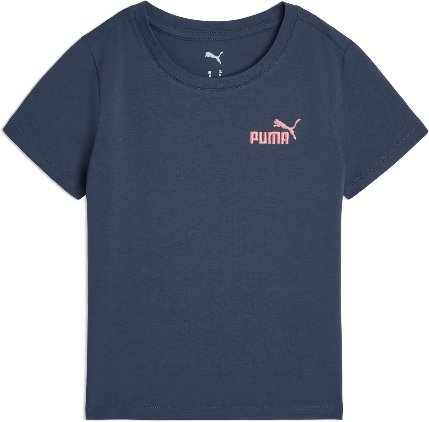 Футболка детская с логотипом PUMA, облегающая, Dark Indigo