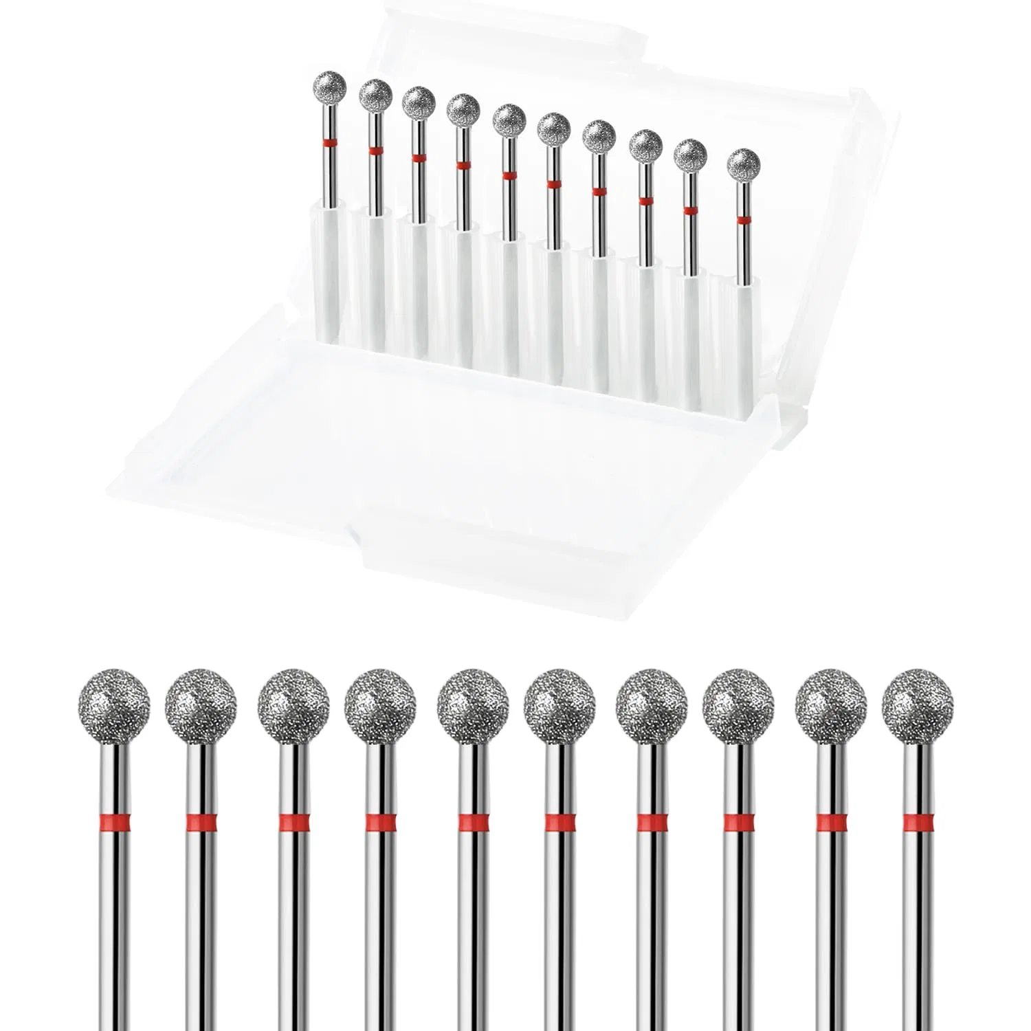 Набор из 10 алмазных фрез для маникюра ‎Eruika, Cuticle Bit 5Mm