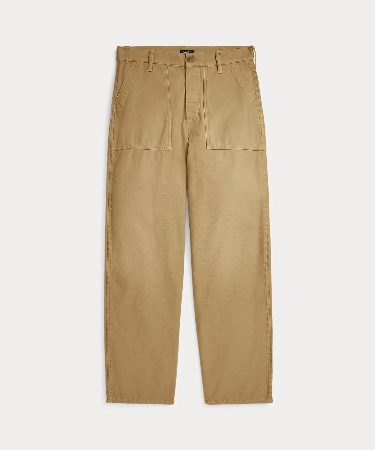 Брюки Ricky из хлопка с регулируемыми боками, Ralph Lauren, коричневые — фото 2