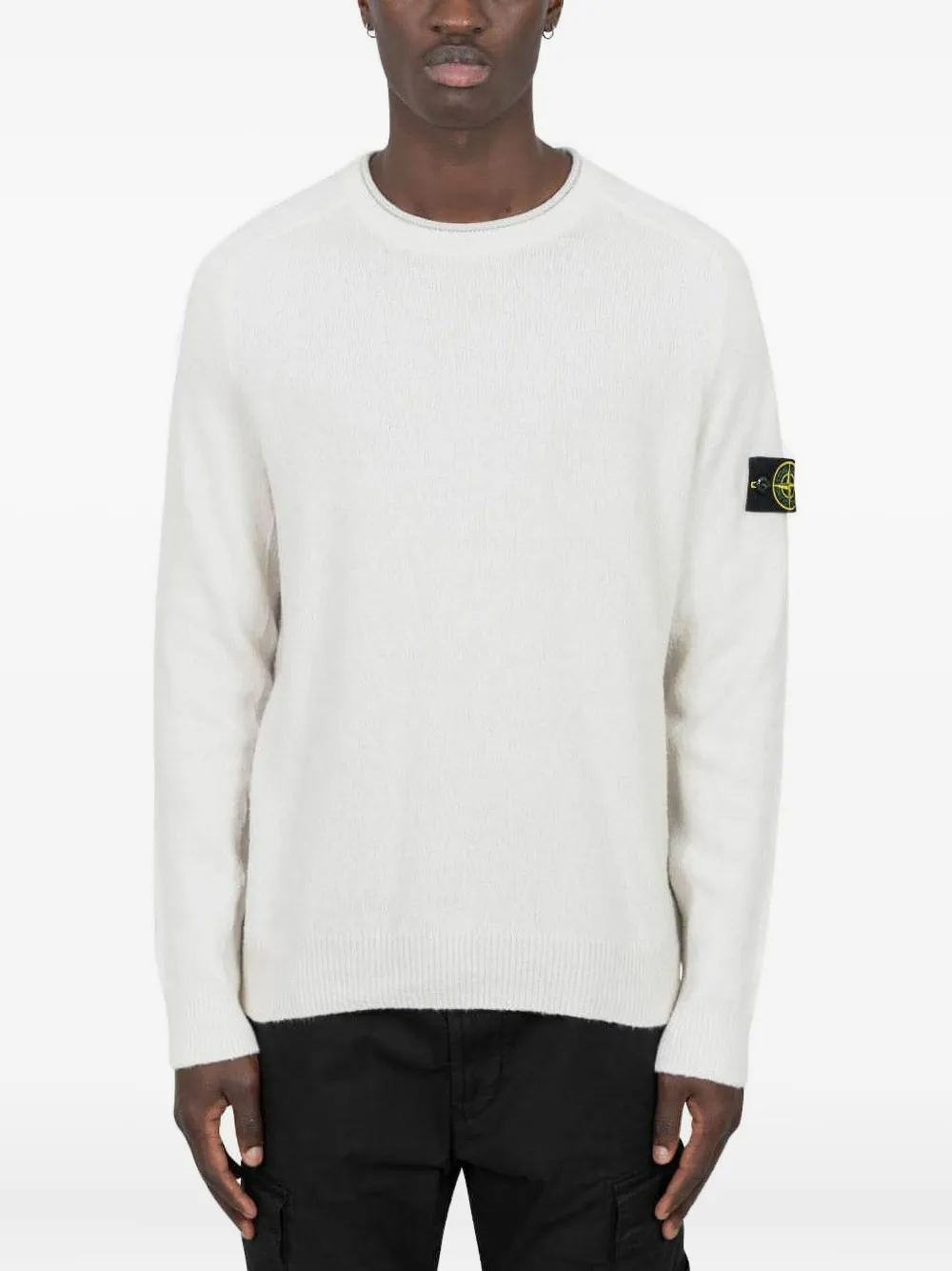 

Свитер с нашивкой Compass Stone Island, белый