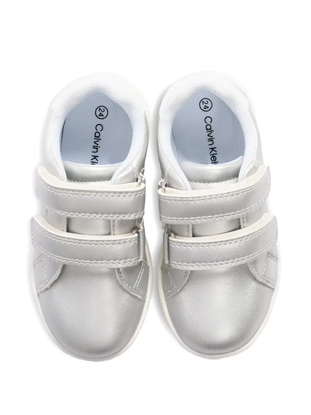 Кроссовки с логотипом Calvin Klein Kids, серебро — фото 4