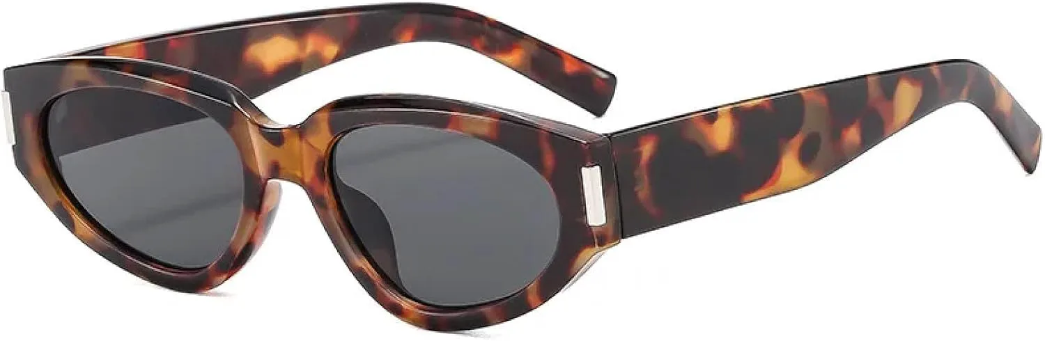 

Солнцезащитные очки «кошачий глаз» с эффектом геля, модные градиентные очки для женщин, защита от УФ-излучения UV400, ретро-очки для мужчин TYUVIVO, Leopard