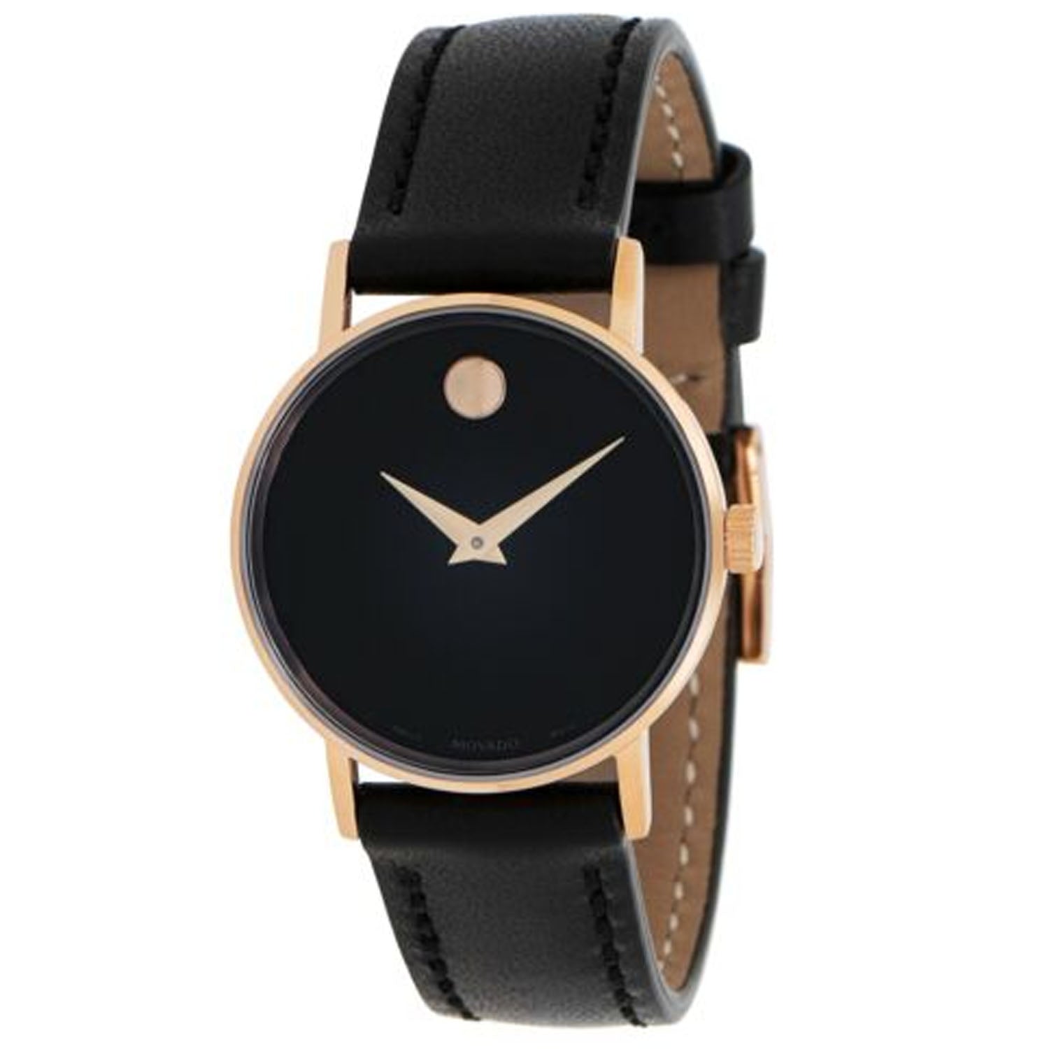

Женские классические часы Movado с черным циферблатом