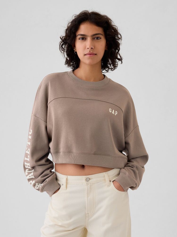 

Укороченная толстовка с логотипом Gap, коричневый