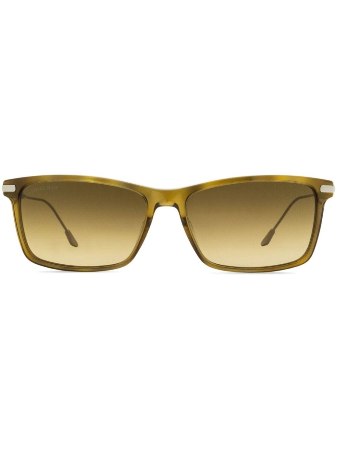 

Longines rectangle-frame gradient-lenses sunglasses, коричневый