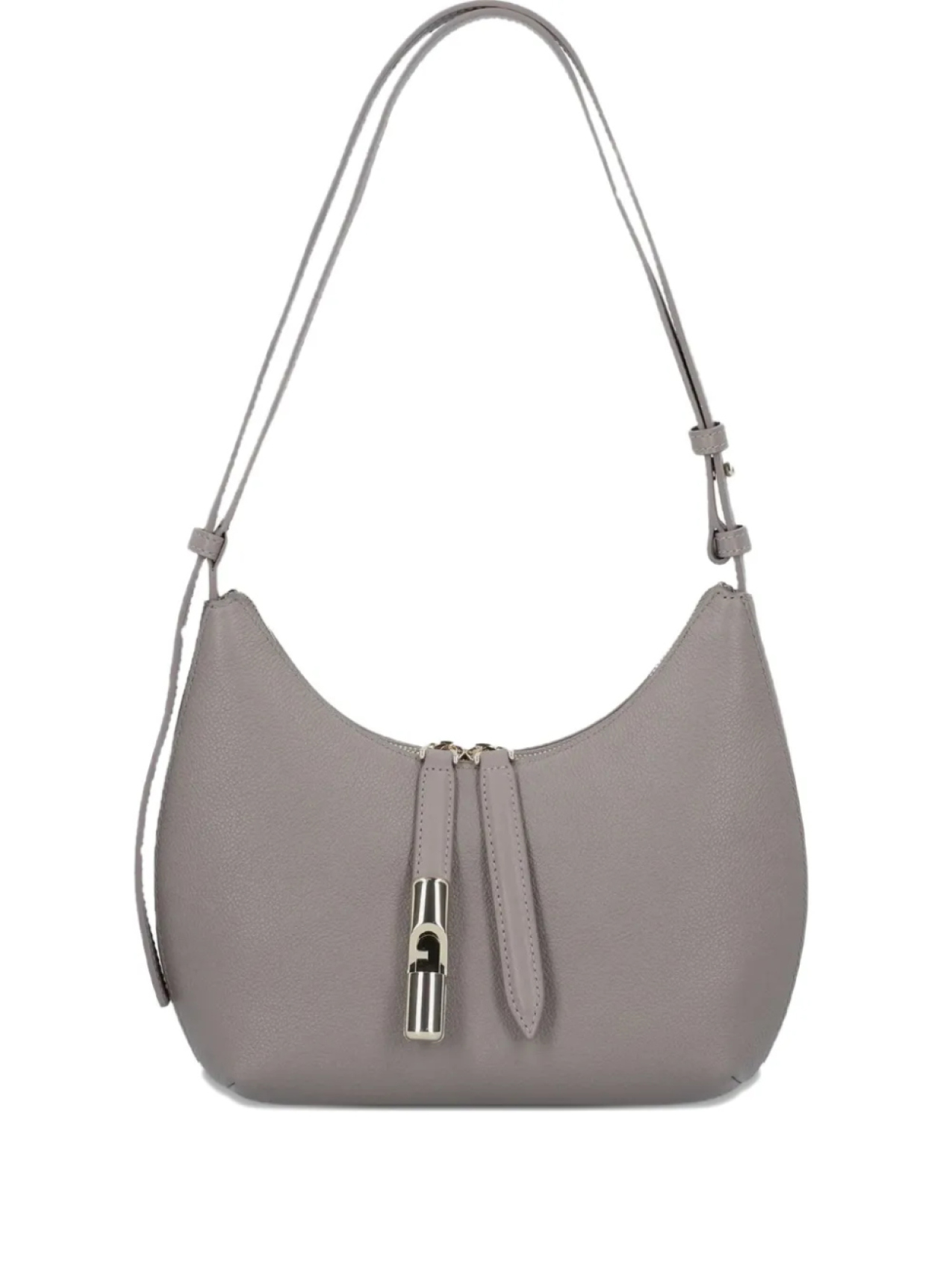 

Сумка Furla Goccia из кожи, серый