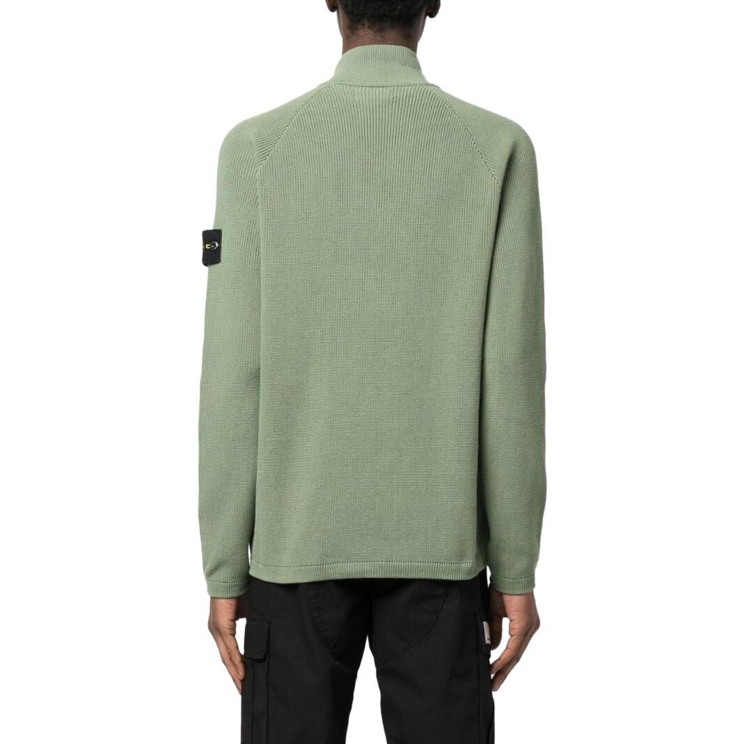 Свитер мужской Оливково-зеленый Stone Island, оливково-зеленый — фото 4