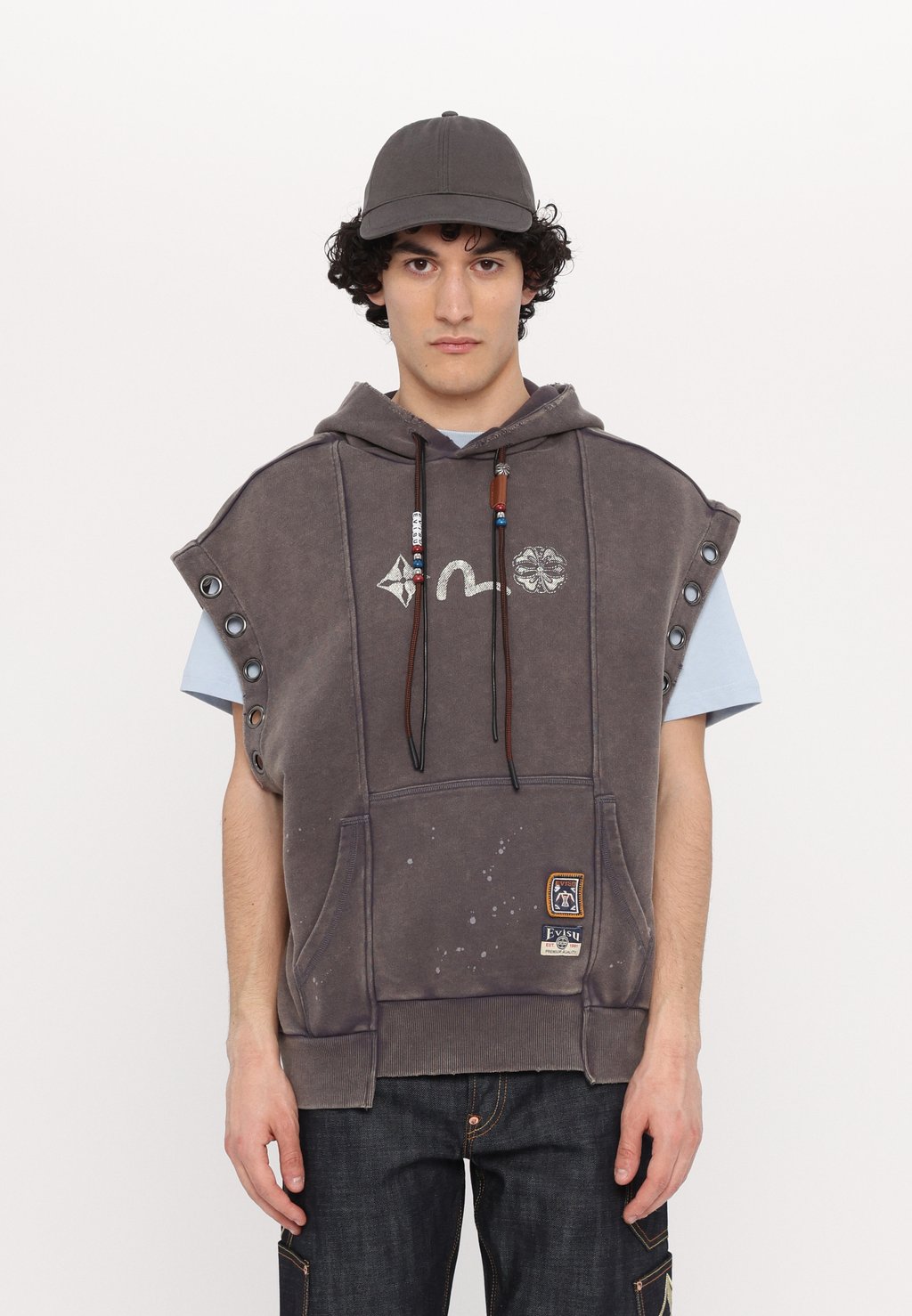 

Жилет DECONSTRUCTED HOODIE Evisu, черный