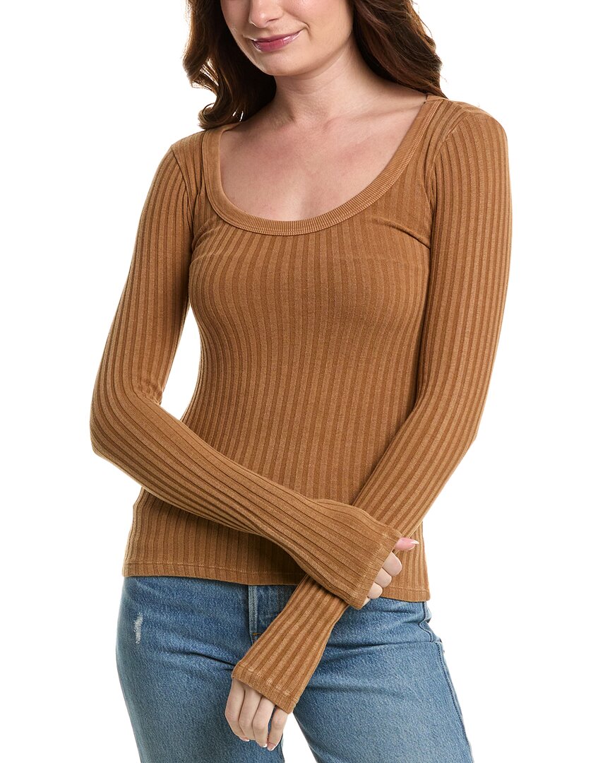 

Project Social T What's The Scoop Washed Rib Top, золото