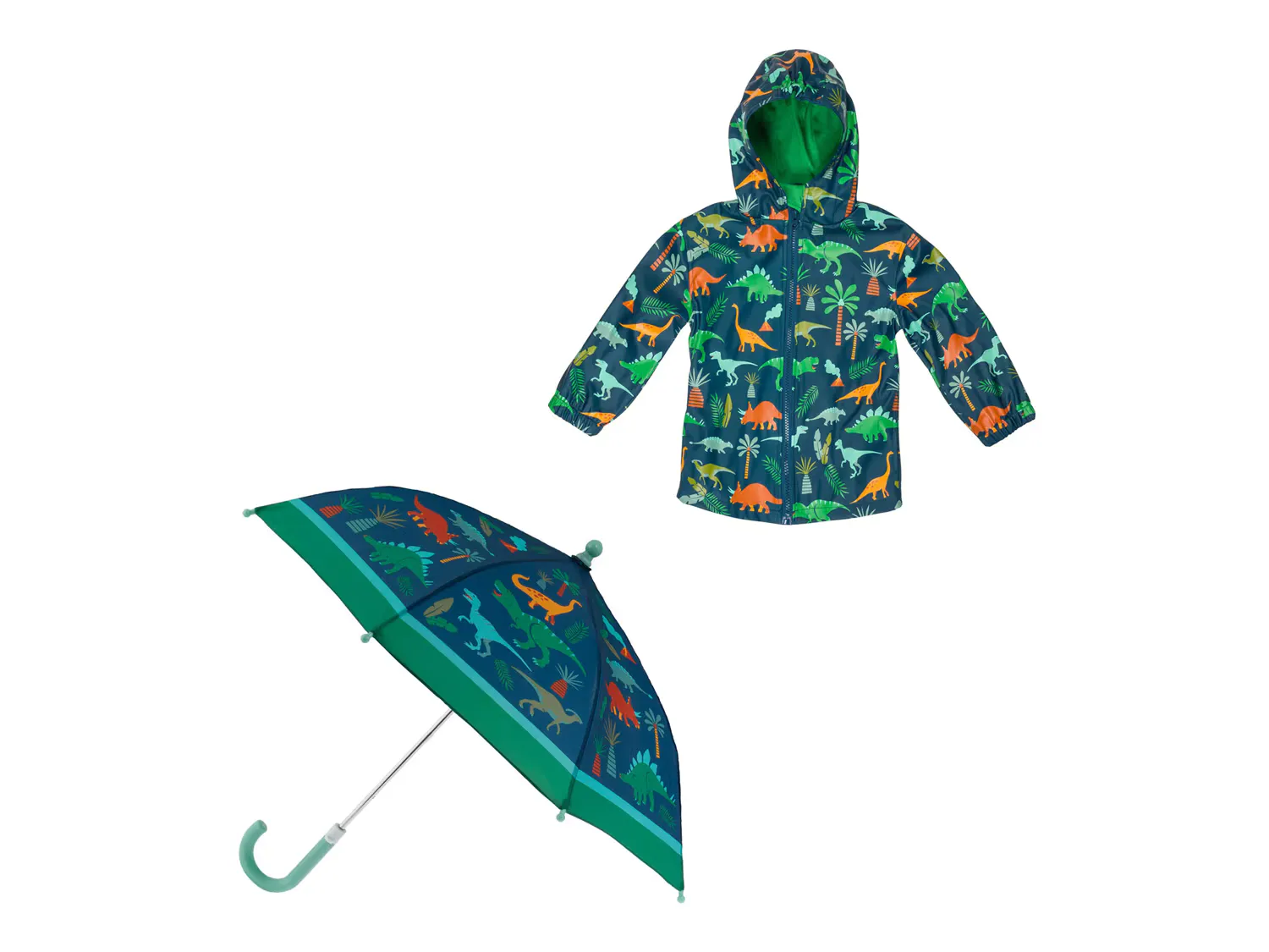 

Дождевик Dinosaur Kids' Raincoat & Umbrella Set Stephen Joseph, темно-синий/мультиколор