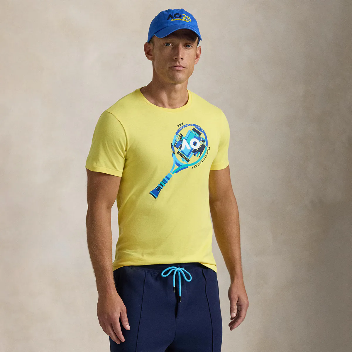 

Мужская теннисная футболка Ralph Lauren Australian Open Polo Ralph Lauren, желтый/синий