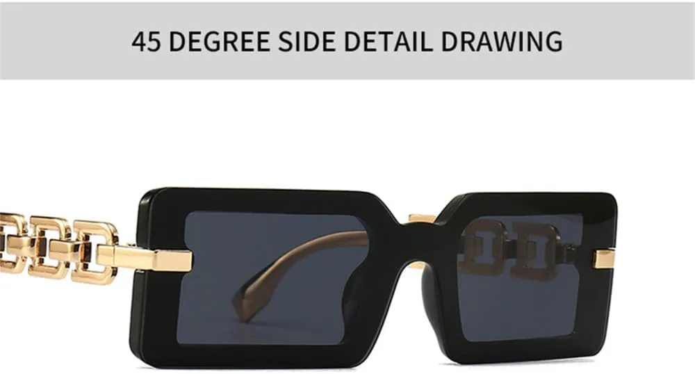 

Женские солнцезащитные очки в стиле ретро с градиентным переходом, защита от УФ-излучения UV400; мужские солнцезащитные очки в оправе с цепочкой VFDHN, C1 Black Black