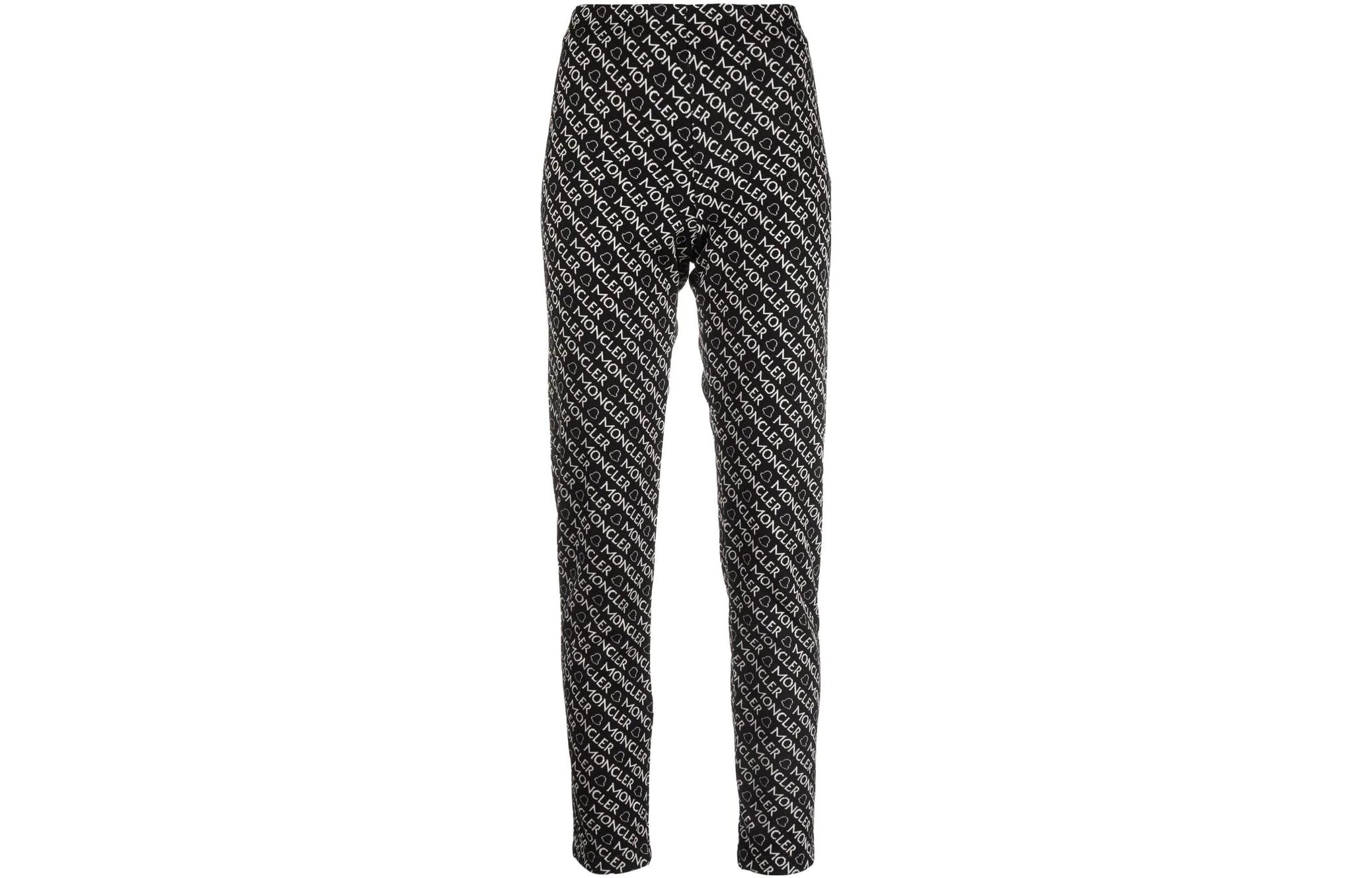 

Брюки Logo print Jersey Trousers Moncler, черный