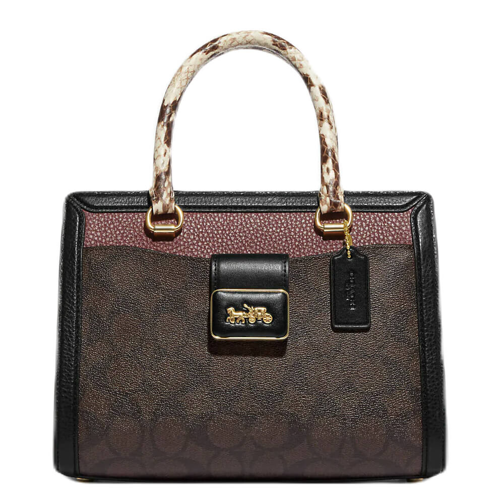 

Сумка Coach Outlet Grace Carryall In Signature Canvas, золотой/коричнево-черный