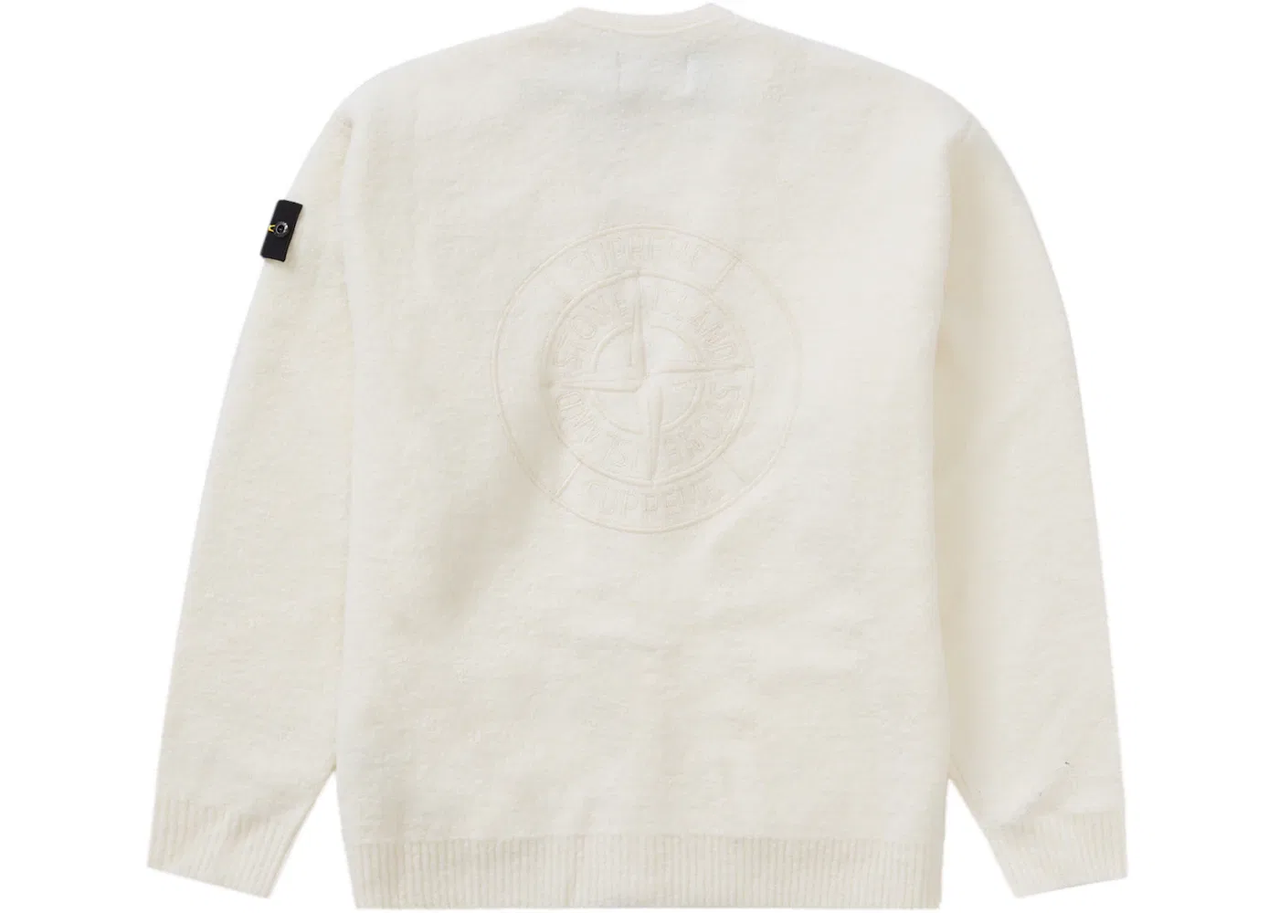 Мужской кардиган из букле Supreme Stone Island Cardigan, White — фото 2
