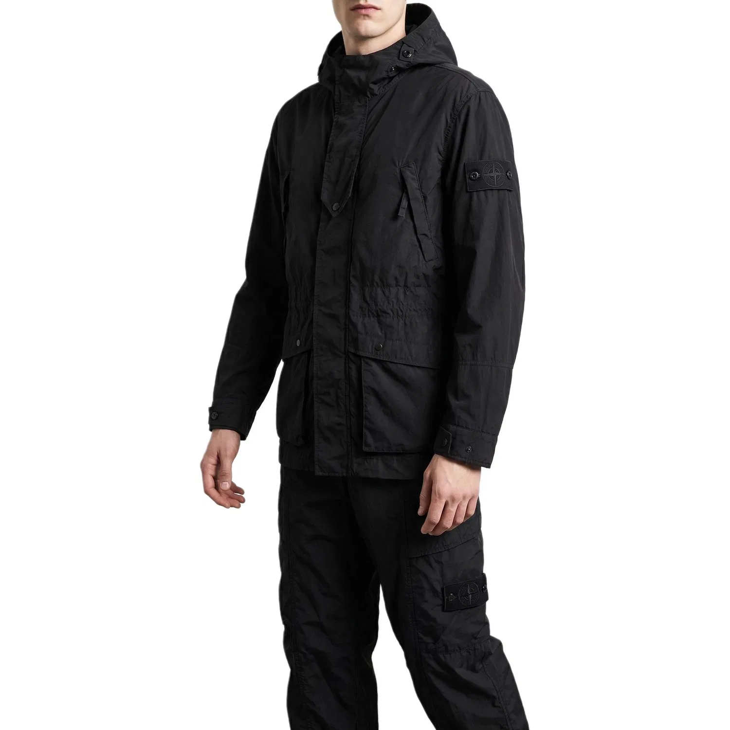 Мужская куртка с капюшоном Straight Fit STONE ISLAND — фото 4