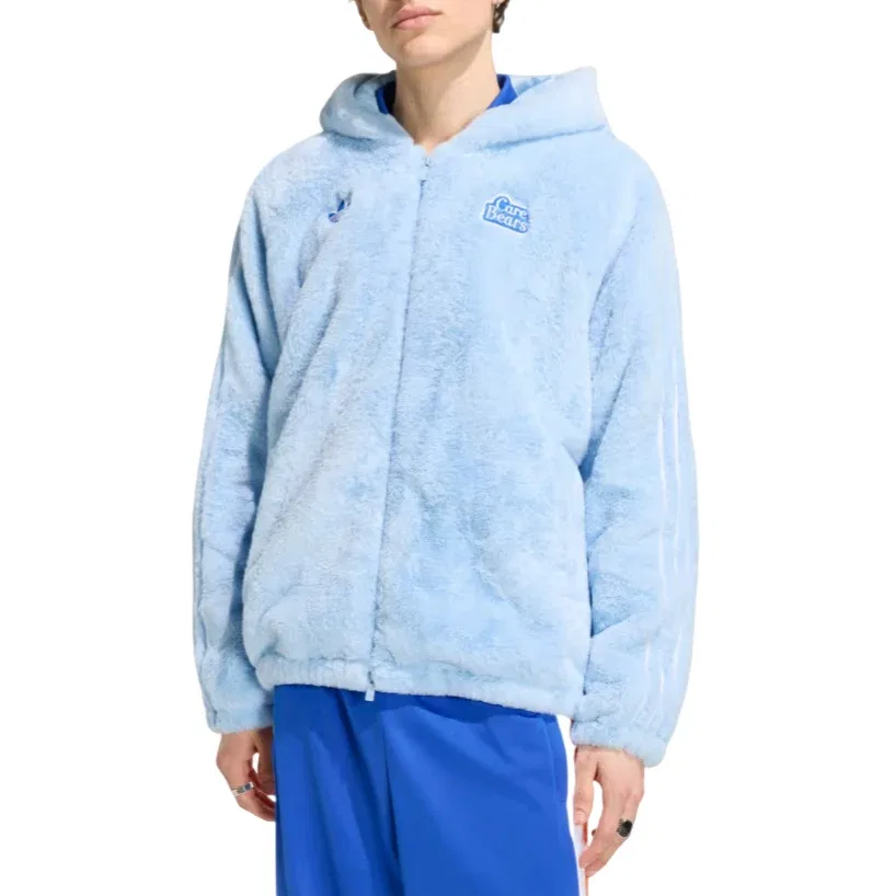 Мужская куртка Care Bear Fur JacketAsia Sizing 'Clear Sky' adidas, Clear Sky — фото 3
